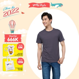 Áo thun trơn nam YODY basic cổ tròn chất liệu cotton cao cấp thoáng mát tôn dáng - TSM5231