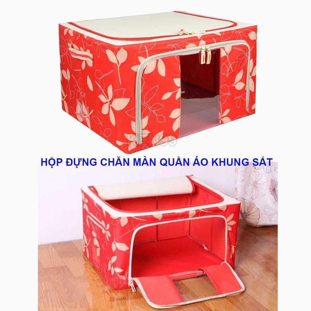 Hộp vải, Túi Vải Đựng Đồ, quần áo, Chăn Màn Có Khung thép Chắc Chắn, chống thấm nước Hộp vải, Túi Vải Đựng Đồ
