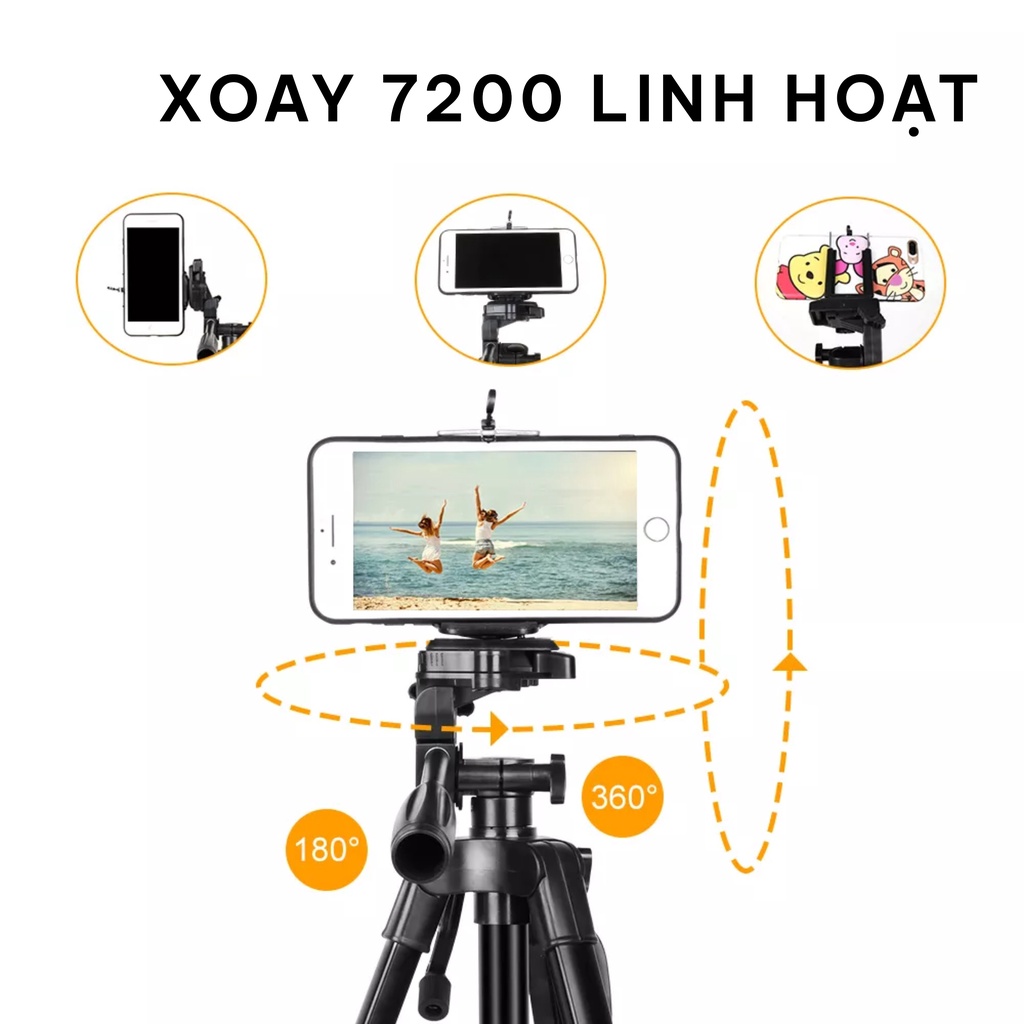 Chân máy ảnh  tripod canon fujifilm điện thoại đa năng bằng kim loại cao 1m5