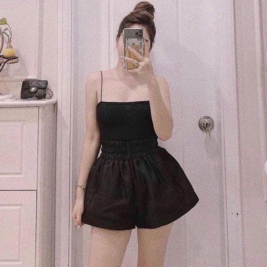 Quần short phồng nữ tacta ullzzang Bingshop cạp chun hàng đẹp