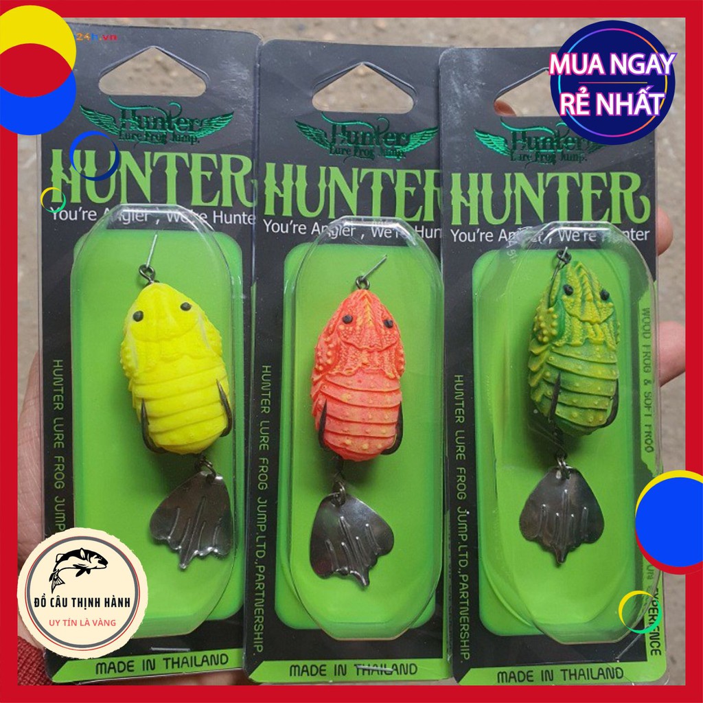 Mồi Câu Lure Thái Lan Hunter V4 Cực Nhạy Có 5 Màu phụ kiện câu cá phù hợp với cần câu lure và các loại khác Mã TH27