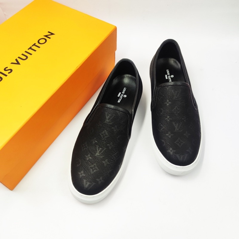 Giày Slip On LV Nam Da Bò Xịn Đế Kếp Hot Nhất Năm 2021 size 38 - 43 Full Box - Nhận Sỉ Lẻ CTV