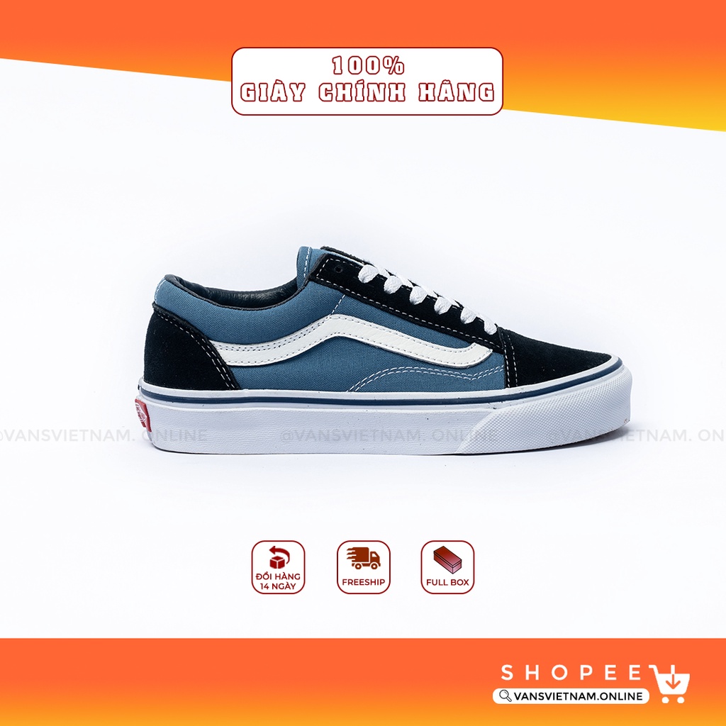 Giày Sneaker [REAL] Vans-Old-Skool-Navy-VN000D3HNVY