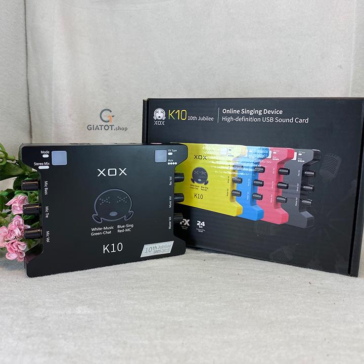 Sound card XOX K10 phiên bản đặc biệt tiếng anh 2020 cao cấp, hàng đẹp GiatotHN