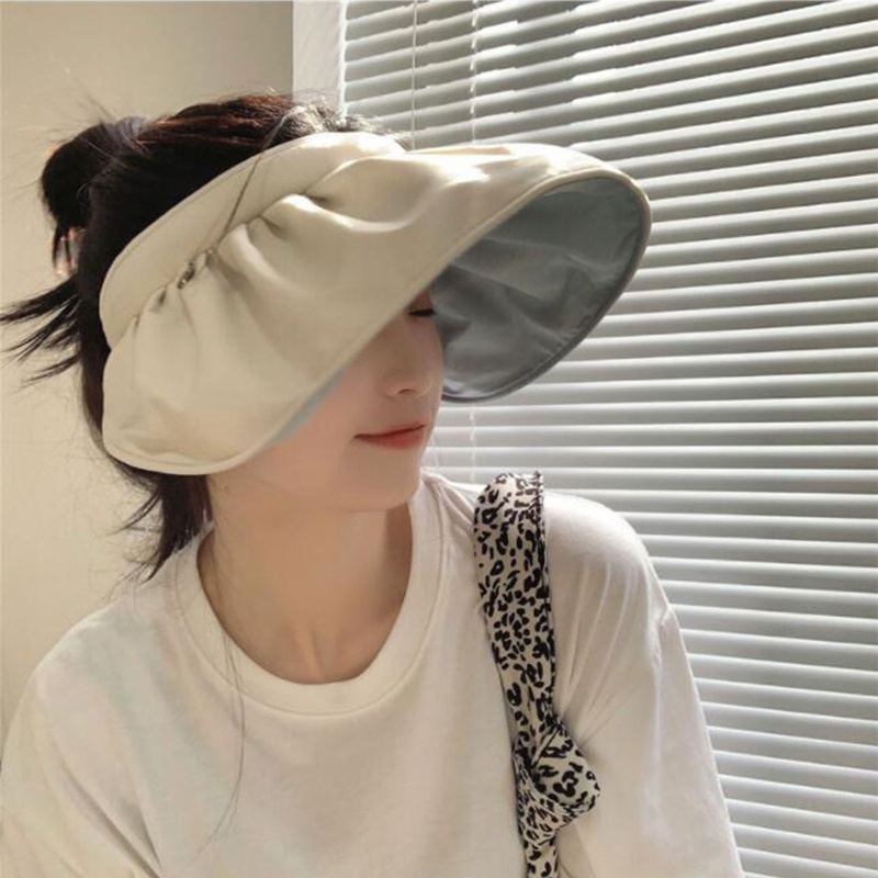 Nón Rộng Vành Che Nắng 2 Trong 1 Thiết Kế Hở Chóp Dễ Phối Đồ Thời Trang Mùa Hè Cho Nữ