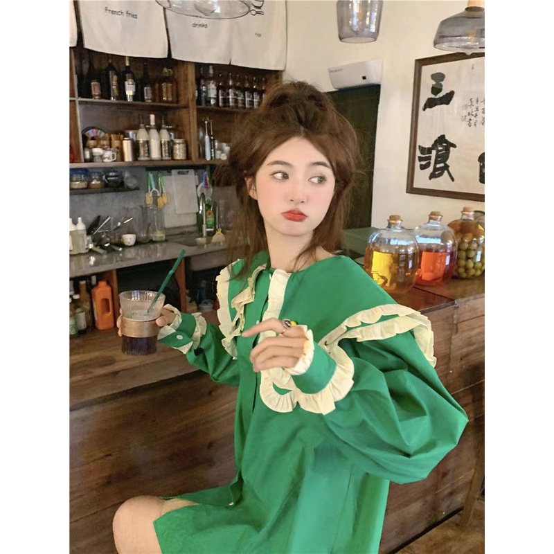 Áo Sơ Mi Tay Dài Dáng Rộng Thời Trang Dành Cho Nữ