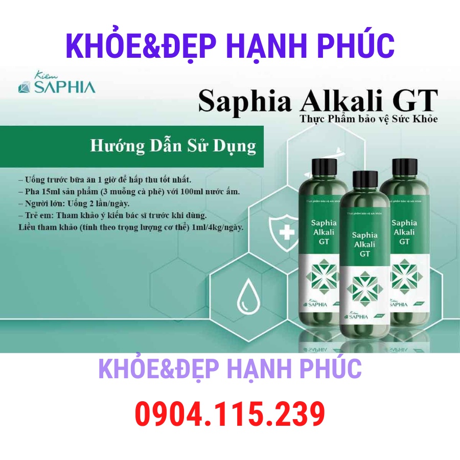 Kiềm hồi sinh gan thận Saphia Alkali GT – 300 ml/chai