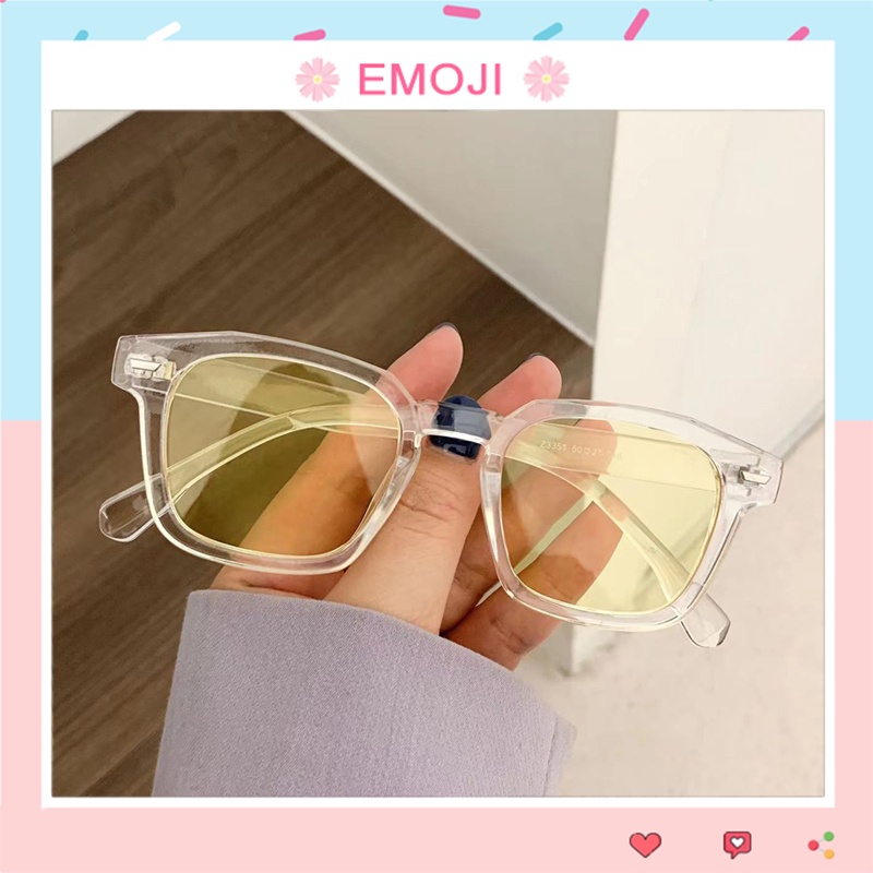Kính mát nam nữ thời trang EMOJI dáng vuông Unisex chuẩn UV400 phân cực siêu nhẹ bảo vệ mắt và khói bụi đẹp giá rẻ 240