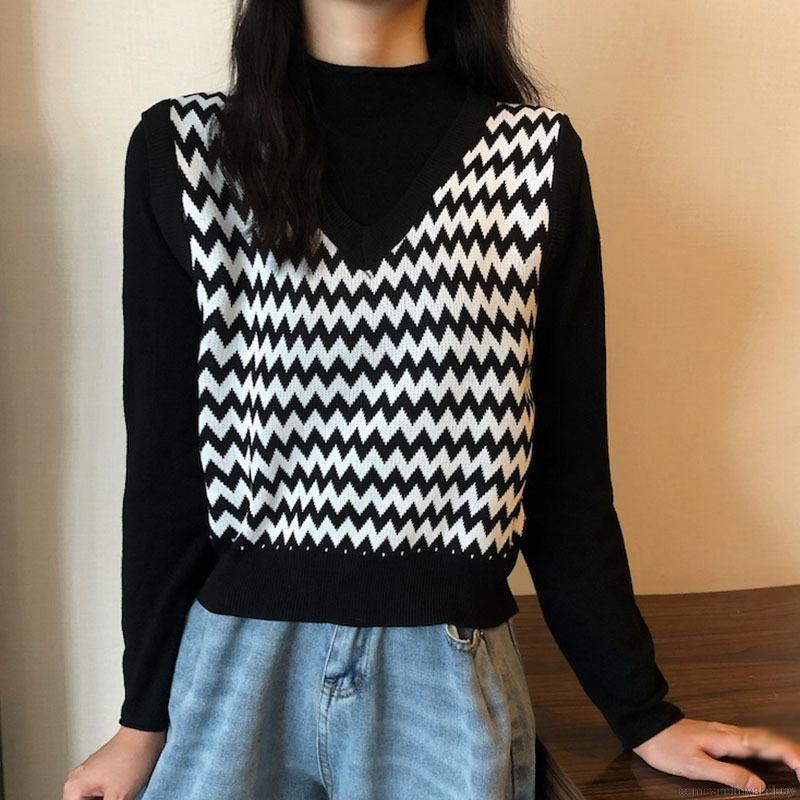 Áo Len Không Tay Cổ Chữ V Dáng Rộng Thời Trang Dành Cho Nữ | BigBuy360 - bigbuy360.vn