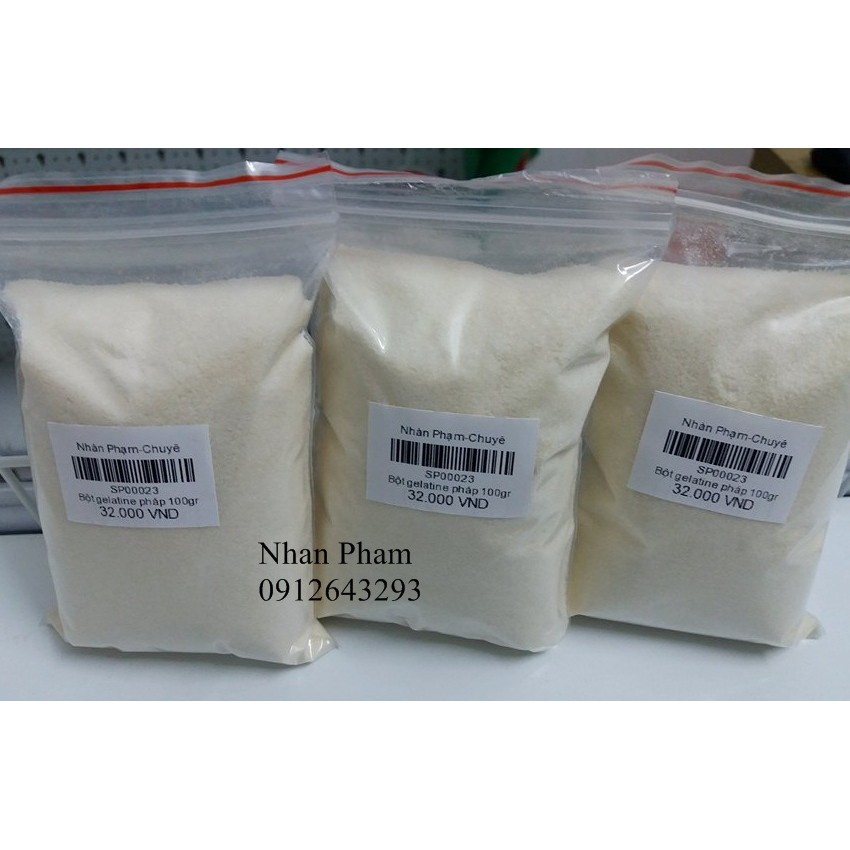 Bột gelatine pháp 100gr
