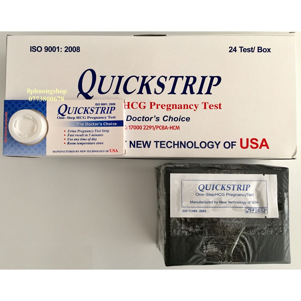 24 Que thử thai Quickstrip không vỏ hộp siêu tiết kiệm phí ship