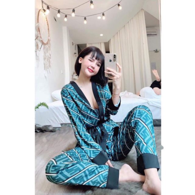 Bộ Ngủ Pijama Sexy Tay Dài Hàng Shop Siêu Cao Cấp