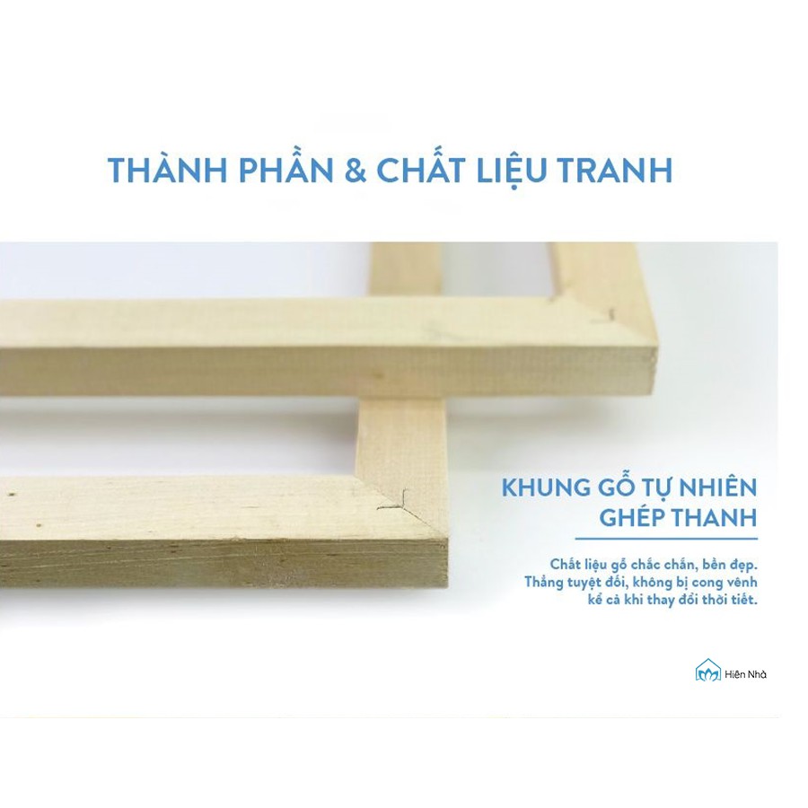 [ CÓ SẴN ] [40x80cm] Tranh Canvas treo tường - Tranh thư pháp Bình An, May Mắn - Hiên Nhà