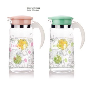 Bình nước hoa văn,bình thủy tinh LILAC ,bình đựng nước uống 1,4L mã EH14
