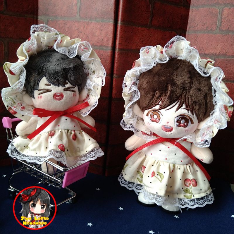 Outfit doll 15 cm, 20cm - bộ sưu tập họa tiết cherry