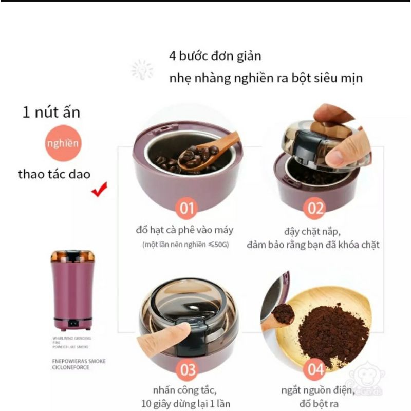 Máy xay nghiền bột khô, xay thịt, bột ngũ cốc đa chức năng