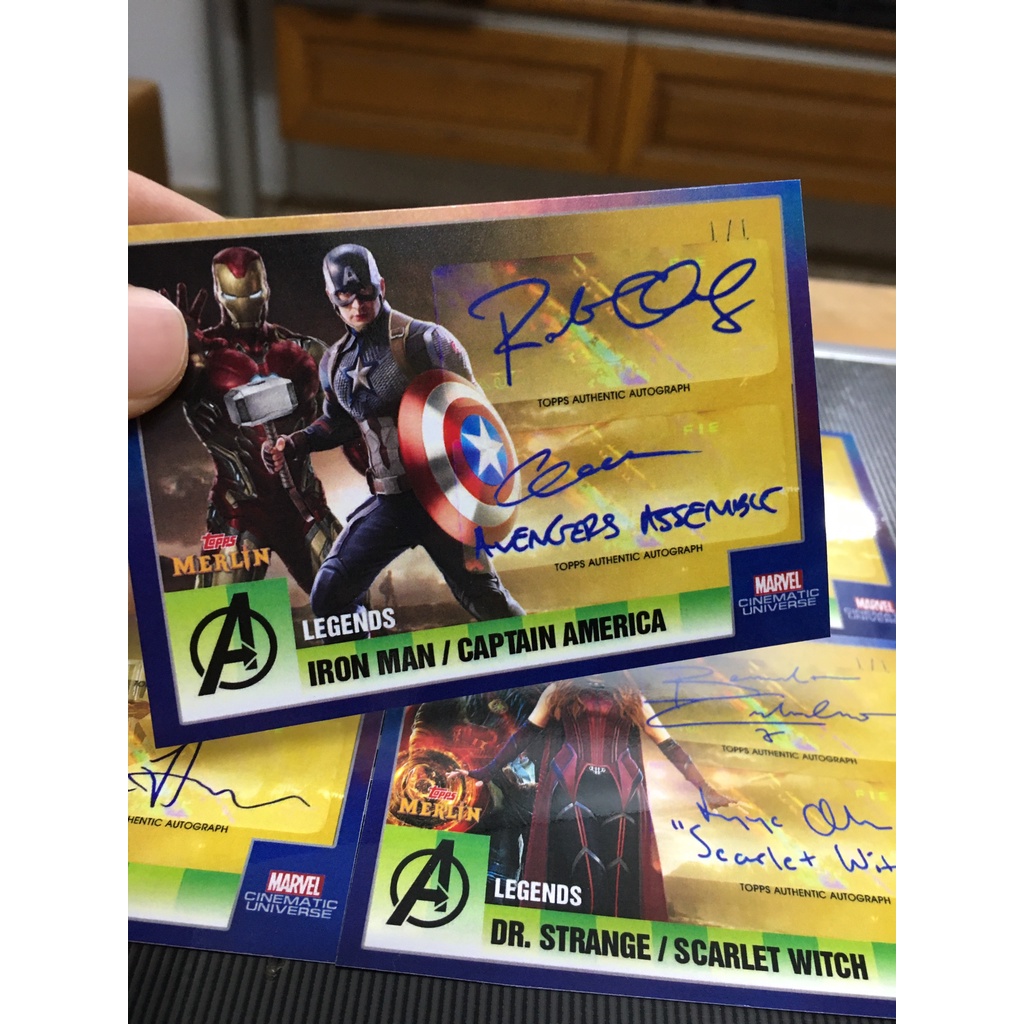 NEW - Set thẻ in chữ ký Bộ Đôi Huyền Thoại Marvel Avengers End Game