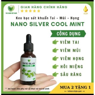[MUA 1 TẶNG 1] Dung dịch NANO SILVER COOL MINT Táo xanh