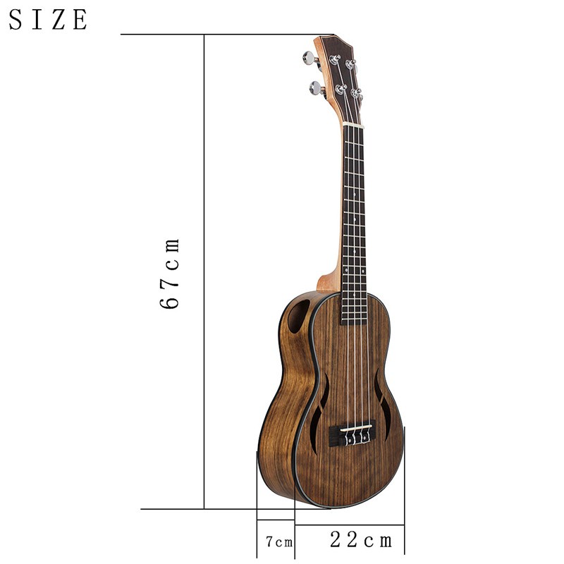 26 Inch Ukulele Walnut Wood Tenor Ukulele 18 Fret Acoustic Guitar Ukelele Mahogany Fingerboard Neck Hawaii 4 String Guitarra