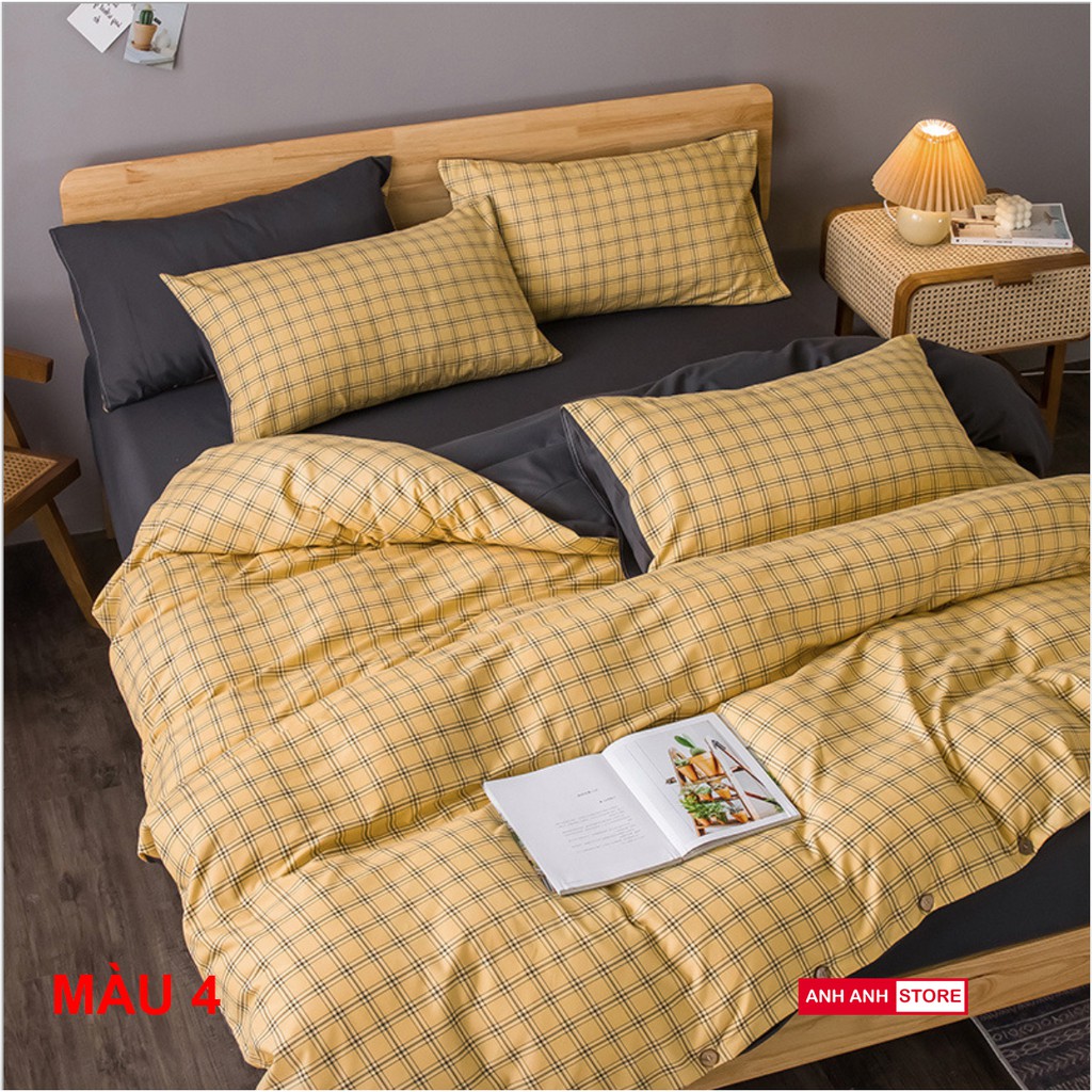 Bộ Vỏ Chăn Ga Gối CARO - Cotton dày dặn, màu sắc tươi sáng | BigBuy360 - bigbuy360.vn