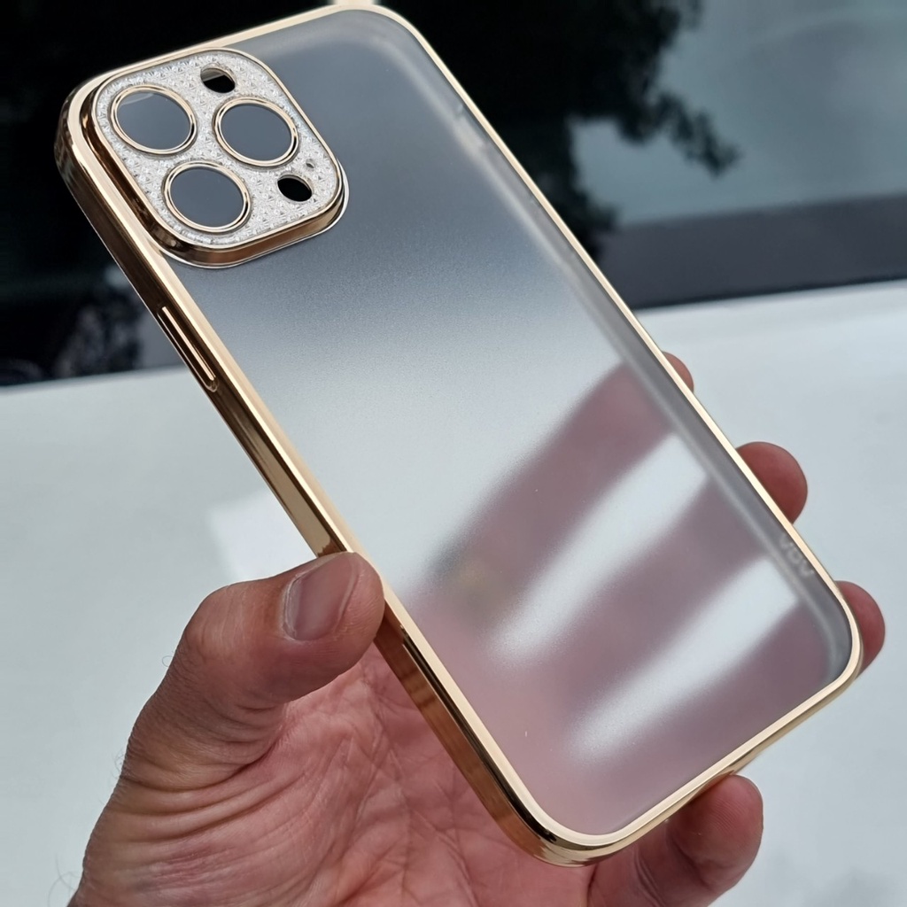 Ốp Sulada nhám cho iphone 12 prm / 13 / 13pro / 13 pro max camera nhũ lấp lánh sang chảnh