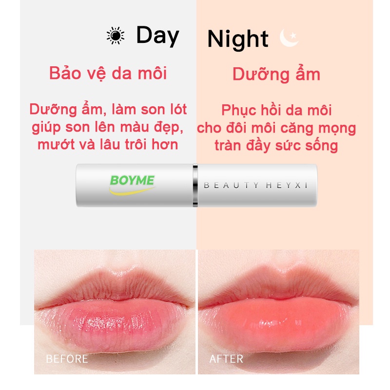 Son Dưỡng Môi Hồng Môi HEYXI, Chống Nứt Môi, Giữ Ẩm, Mềm Mịn, Cho Bạn Đôi Môi Căn Bóng, Hồng Hào Tự Nhiên