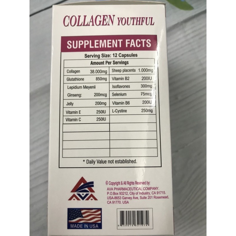 COLLAGEN YOUTHFUL ✨sản phẩm nhập khẩu từ Mỹ ✨đẹp da,mờ thâm nám,chống lão hóa,giảm nếp nhăn,chảy xệ,nuôi dưỡng tóc móng