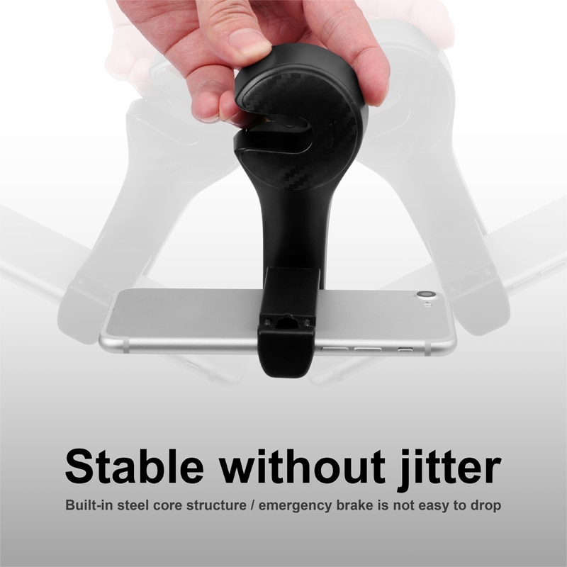 Giá đỡ điện thoại treo túi xách/ ví kẹp sau tựa đầu xe hơi 2 trong 1 có thể gấp lại