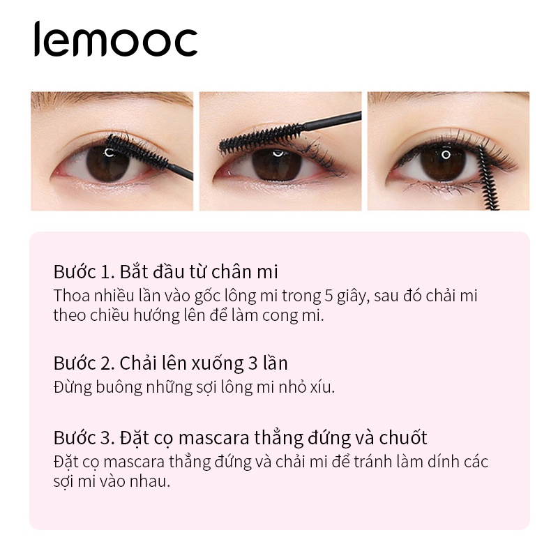 [Hàng mới về] Mascara chuốt dài dày và cong mi lâu trôi thiết kế đầu cọ nhỏ xinh xắn