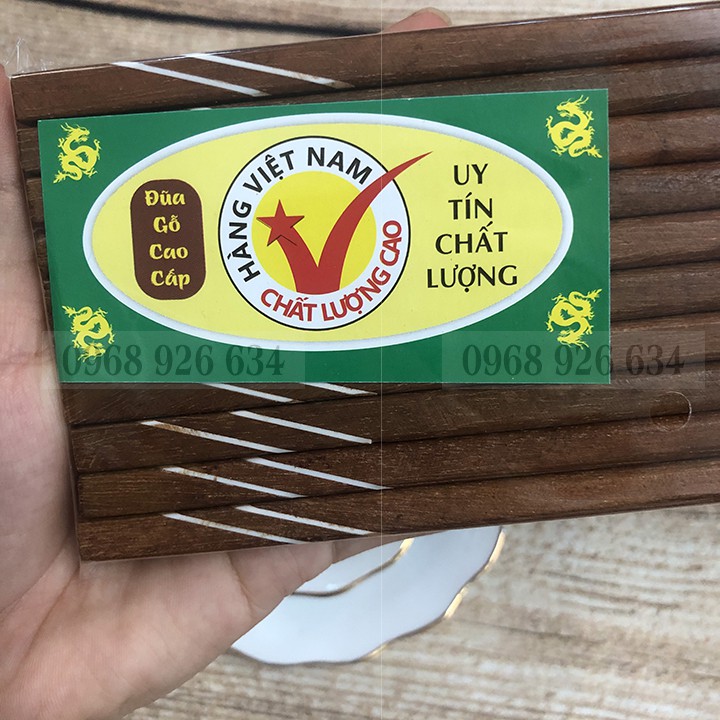 Bộ 10 đôi đũa gỗ cao cấp FREESHIPĐũa gỗ tự nhiên - Đũa gỗ loại tốt giá rẻ, an toàn, đũa sạch,kháng khuẩn