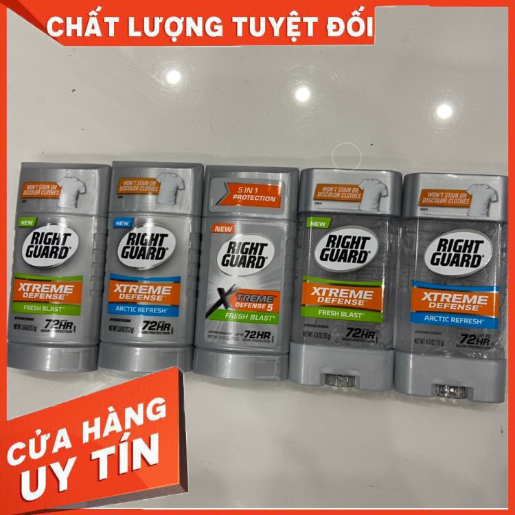 HÀNG CAO CẤP -  Lăn khử mùi nam Gel Right Guard Xtreme Defence 5 Fresh Blast 113g  - Hàng Cao Cấp