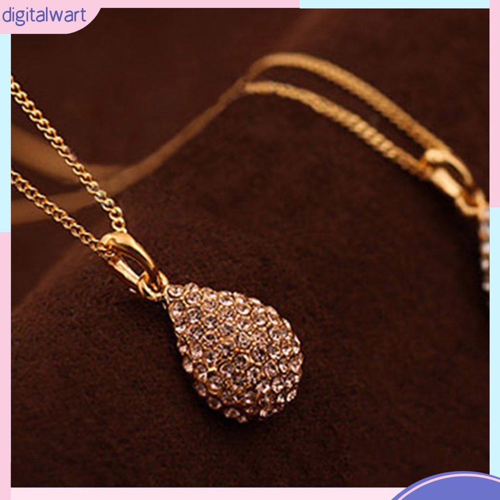 Dây Chuyền Đính Đá Hình Giọt Nước Thời Trang Cho Nữ