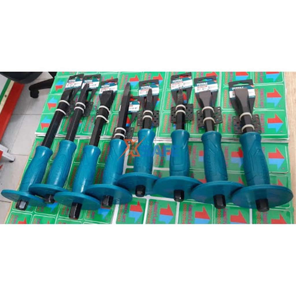 Đục sắt dẹp TOTAL kích thước nhỏ gọn Đục bê tông phần đuôi dẹp, phủ lớp màu hiện đại, chắc chắn, bền bỉ - chính hãng