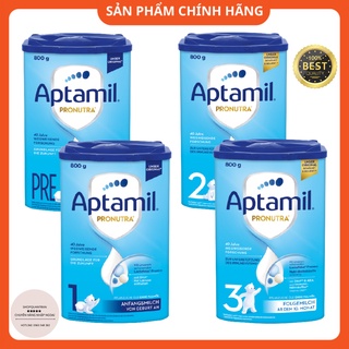 Sữa Aptamil Đức Pre,1,2,3 (Date 2023 Mẫu Mới) Hộp 800g Chính Hãng Giá Tốt