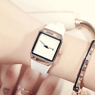 Đồng hồ thời trang nữ dây silicon mặt vuông có lịch AMT111 | BigBuy360 - bigbuy360.vn