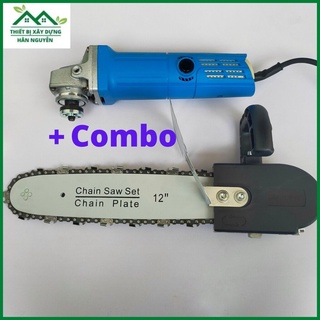 Combo lưỡi cưa xích gắn máy mài và máy cắt cầm tay,bộ chuyển đổi thành máy cưa
