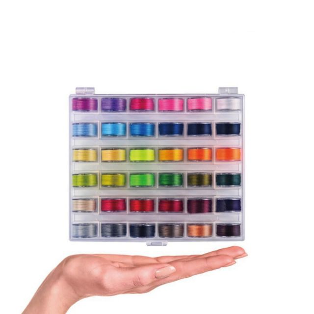 Hộp đựng suốt chỉ màu thêu kim tuyến 25 ngăn - 36 ngăn