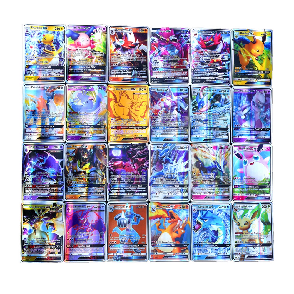 200PCS/Bộ Thẻ Bài Chơi Game Pokemon RARE GX Thẻ Bài Pokemon TCG Thẻ Trading Card Game Pokemon Loại Thẻ Bóng Cao Cấp Nhiều Loại Thẻ Pokemon