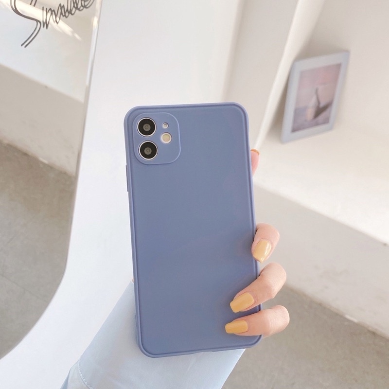 Ốp lưng trơn màu thời trang viền vuông iP6.6s.6plus.6splus.7.8.7plus.8plus đến iP12promax