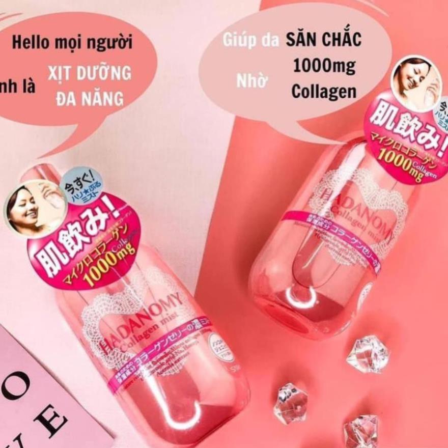 Xịt khoáng Hadanomy Collagen Mist 250ml xịt dưỡng ẩm tăng đàn hồi da hàng Nhật NORI | BigBuy360 - bigbuy360.vn