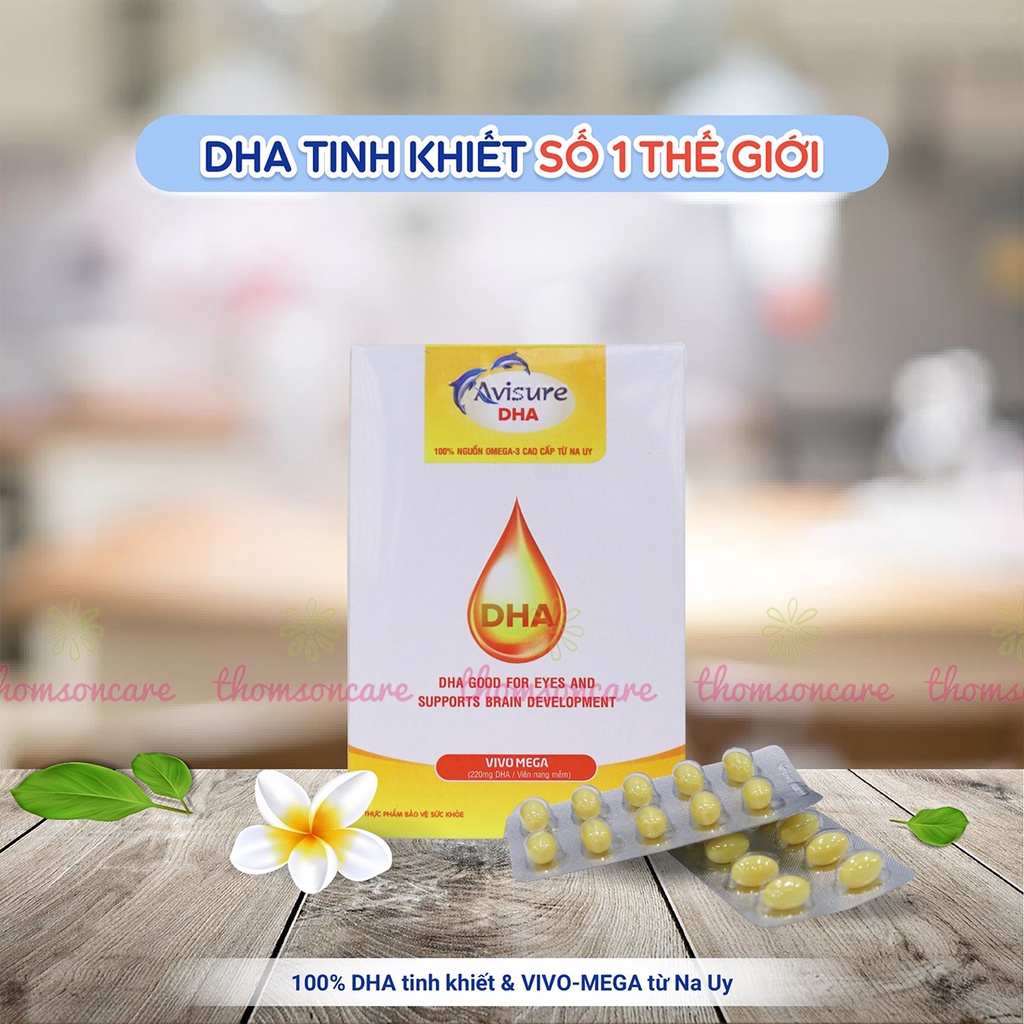 Bổ sung DHA cho mẹ bầu, bổ mắt, tốt cho não bộ từ dầu cá tự nhiên Avisure DHA Hộp 40 viên cho phụ nữ mang thai | Thế Giới Skin Care