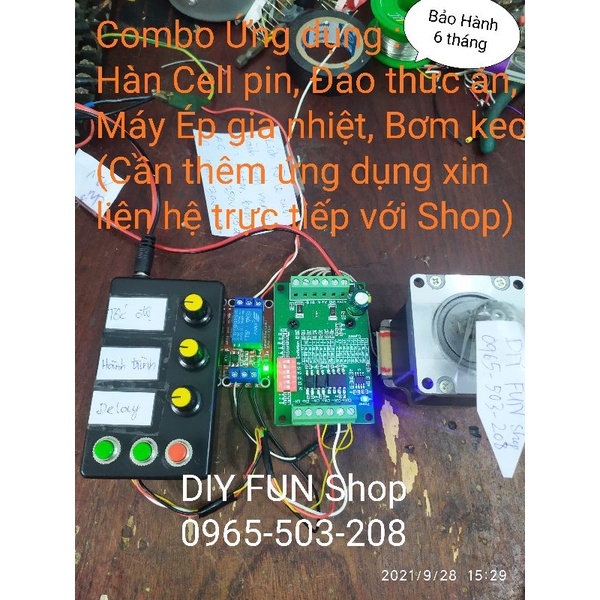 (Bản Hành 6 tháng) Phiên bản mở rộng - Đa Ứng Dụng : Hàn Cell Pin, Chế máy Ép Nhiệt, Máy Trộn Tự Động...