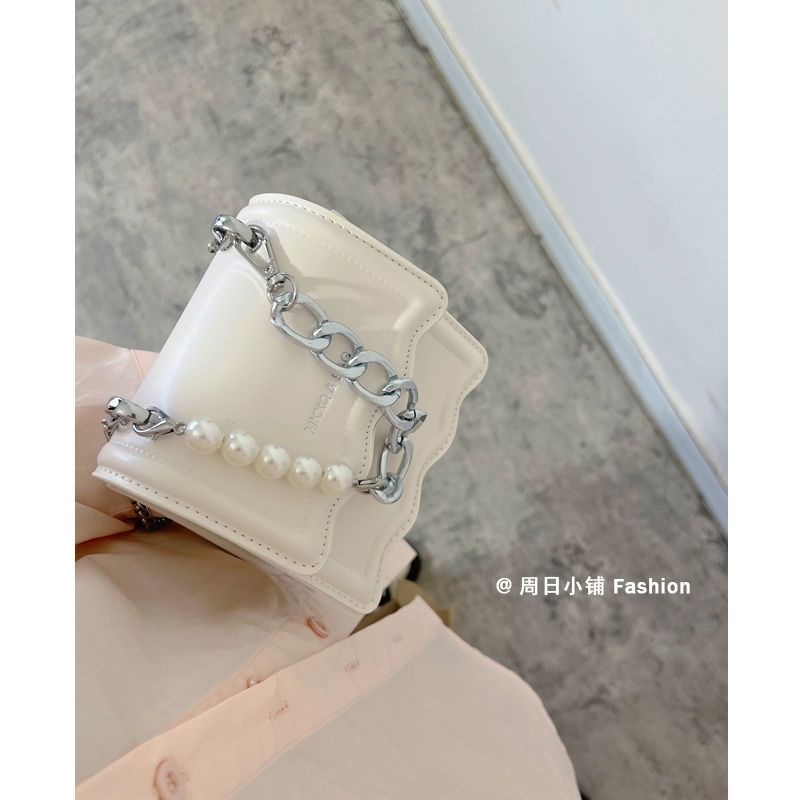 Túi Đeo Chéo Hình Vuông Cỡ Nhỏ Phối Dây Đeo Sợi Xích Thời Trang Mùa Hè 2022 Cho Nữ