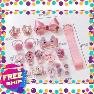 [SỈ HOT TREND] Ninikids: Set 18 món: kẹp tóc và chun buộc tóc cho bé/