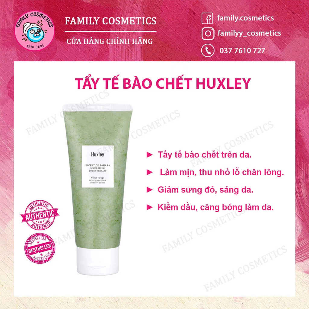 Tẩy Tế Bào Chết Huxley Scrub Mask Sweet Therapy 120g - Family Cosmetics