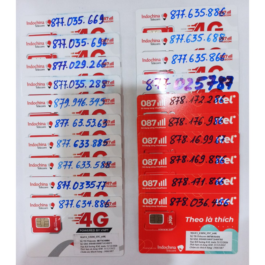 Sim 4G -79k  Vinaphone-Itelecom gói 4G có 90gb/tháng + free gọi vinaphone, phí 77k/tháng
