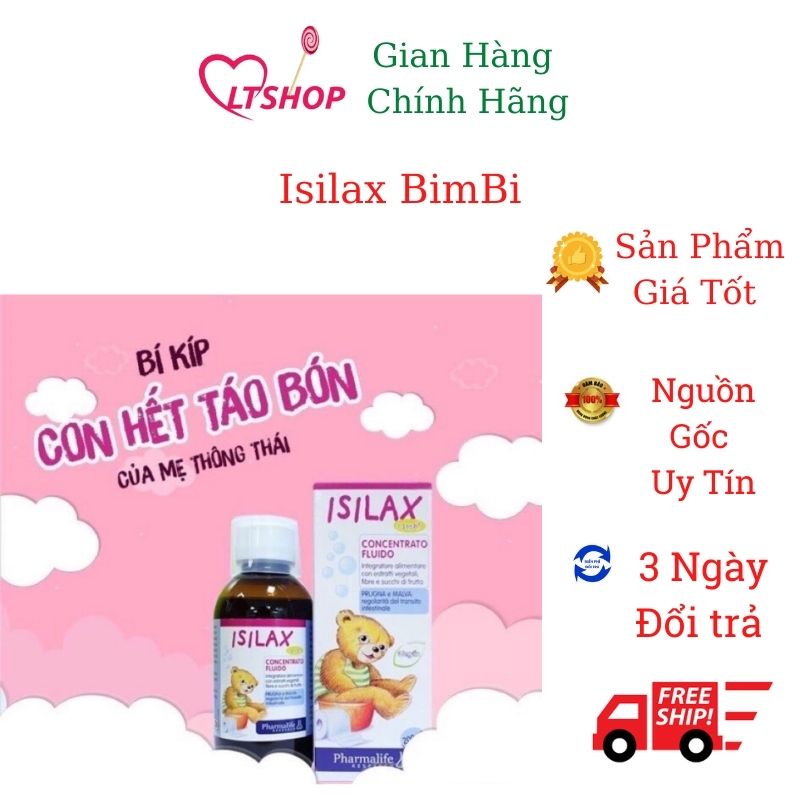 Isilax BimBi đánh bay táo bón ở trẻ ( sản phẩm không phải là thuốc không có tác dụng thay thế thuốc chưa bệnh)