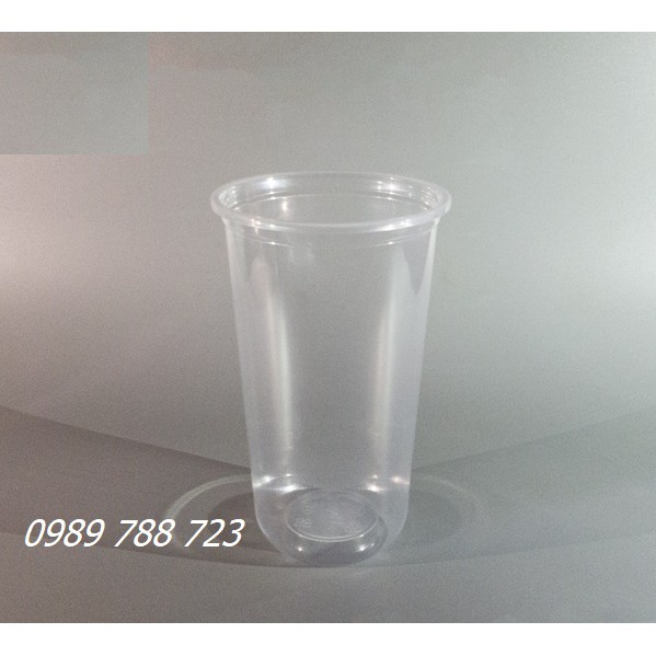 Cốc nhựa chữ U 700ml Có Nắp Cầu/ Nắp bằng phi 95