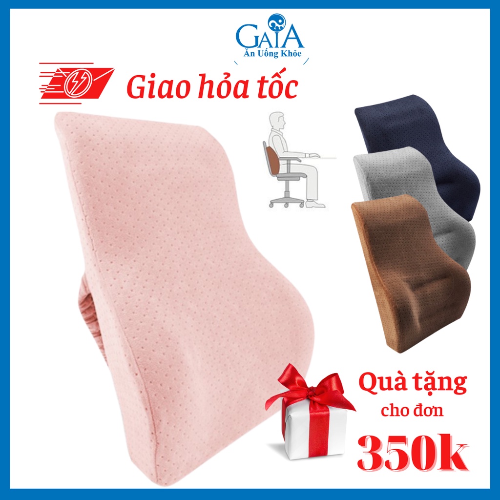 Gối Tựa Lưng Công Thái Học Gối Tựa Lưng Ghế Văn Phòng Bằng Cao Su Non Có Đai Cài Dùng Cho Ghế Lưng Cao-Ghế Boss