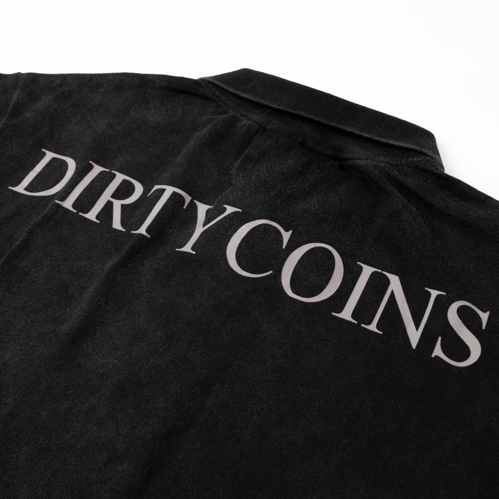 Áo Thun DirtyCoins Academy Logo Wash Polo - Black